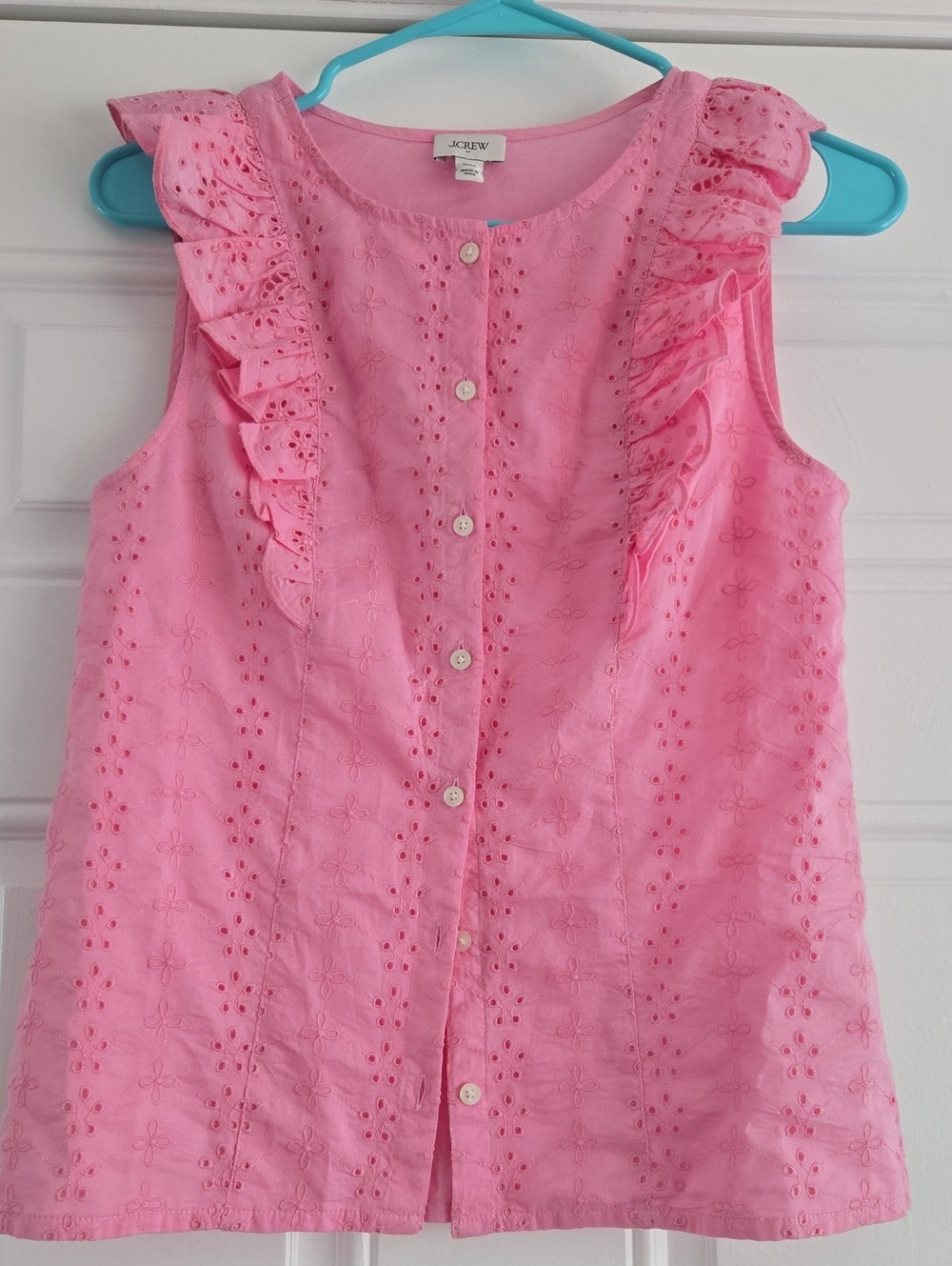 J. Crew Sleeveless Pink Cotton Blouse XXS